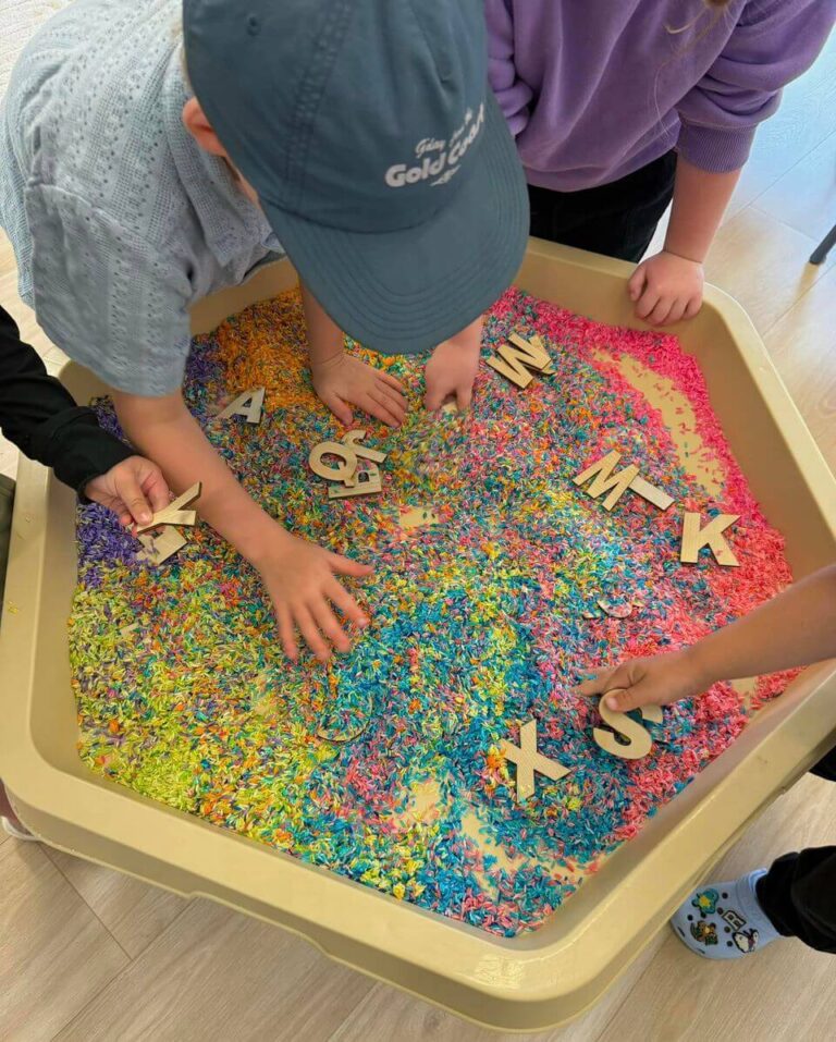 Sensory play, fine motor skills, letters 2